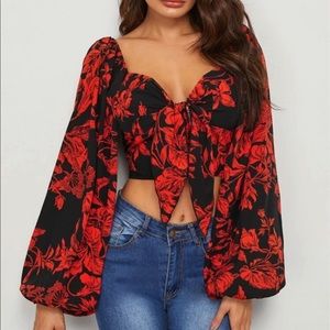 SHEIN Floral Print Blouse